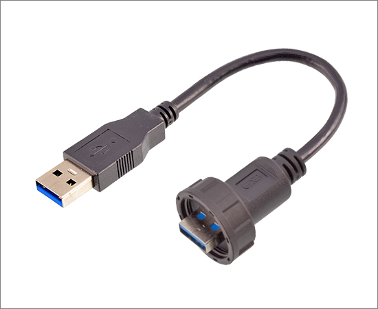 USB 公/公 成型直式插头(螺纹式)