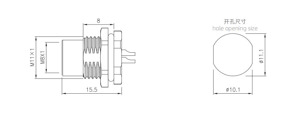 尺寸-板后安装孔型插座 焊线式 螺牙M11x1.jpg