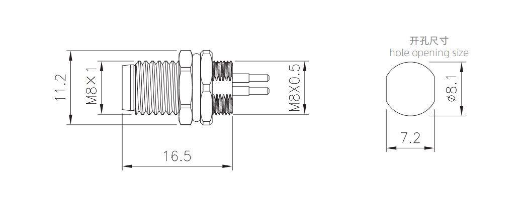尺寸-板前安装针型插座 插板式 螺牙M8x0.5 金属口款.jpg
