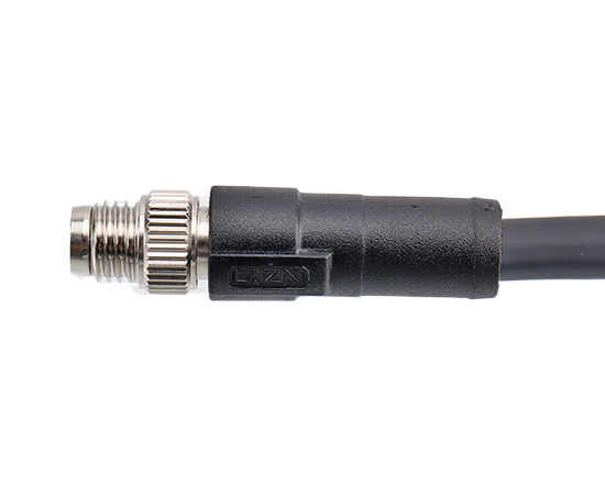 M8 Straight Male Overmolded Plug (Metal interface)}