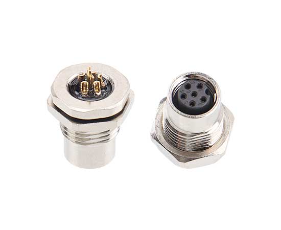 M8 Female Back Mount Socket(Solder, Screw M11*1)}