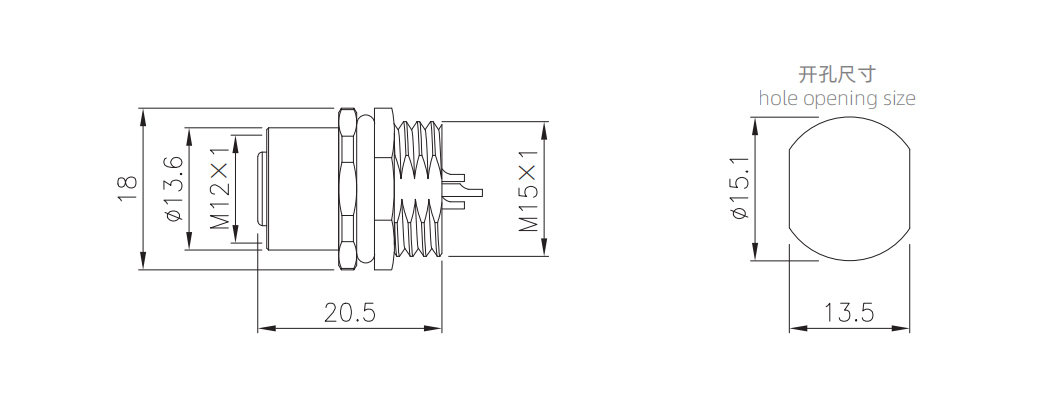 板前安装孔型插座 焊线式 螺牙M15x1 塑胶版-4.jpg